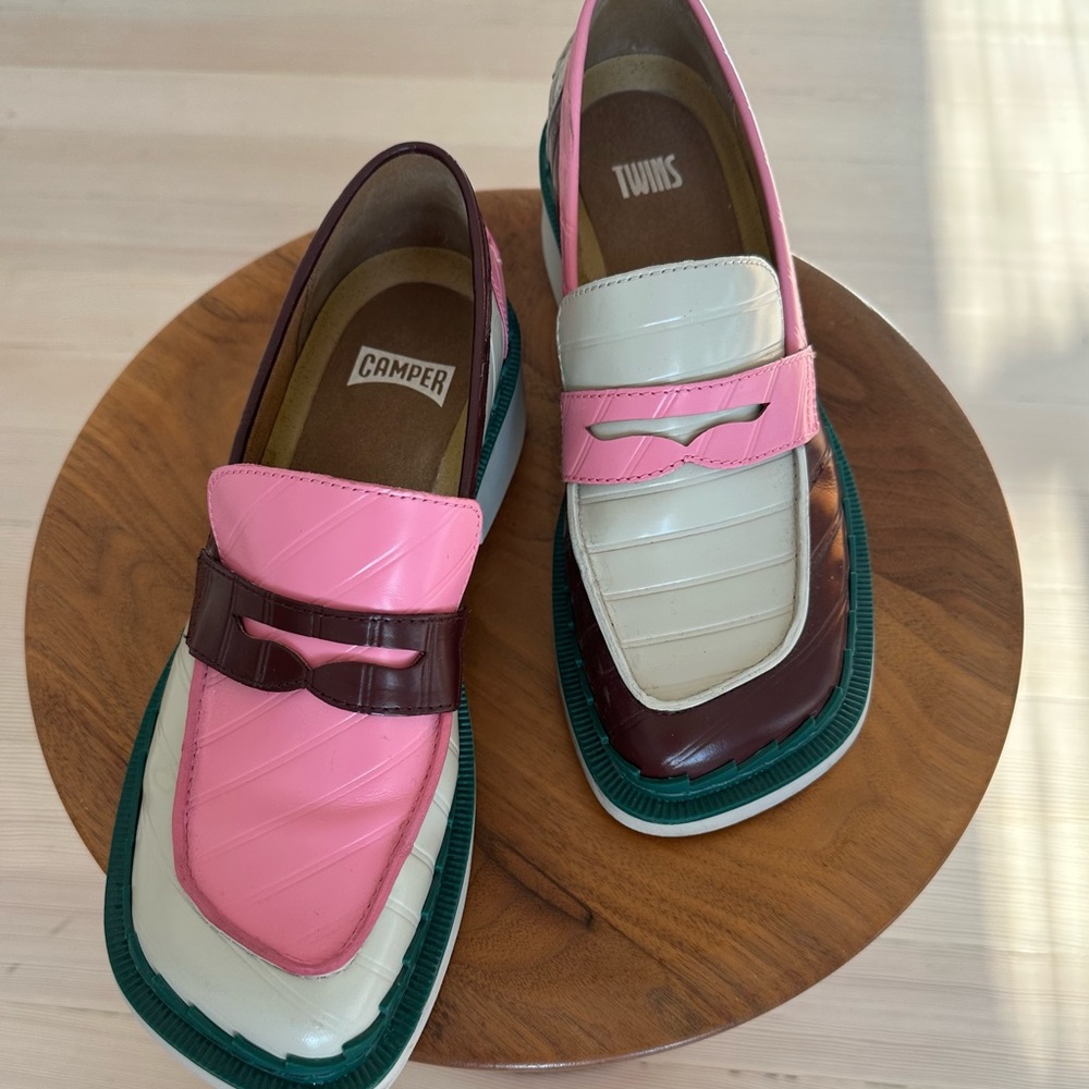 Camper Twins Multicolor Leather Loafers
